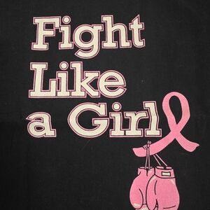 Fight Like a Girl Pink Ribbon Graphic Tee